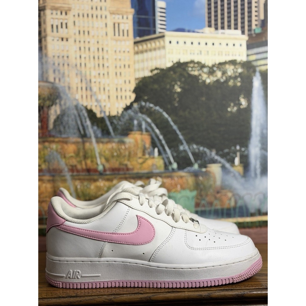 Nike Air Force 1 '07 Bubblegum White Pink Leather Sneakers FJ4146-101 sz 9.5 - Picture 2 of 11